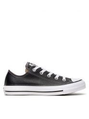 Converse Trampki Chuck Taylor All Star Ox 132174C Czarny. Czarne trampki damskie Converse, bez wzorów, ze skóry, bez zapięcia. Za 319.99 zł.