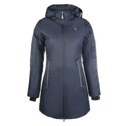 Kurtka jeździecka ogrzewana na zamek błyskawiczny bez baterii damska HKM Elegant. Czarne kurtki damskie HKM, m, bez wzorów, z dzianiny, bez kaptura. Za 678.00 zł.