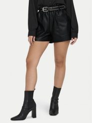 JDY Szorty z imitacji skóry Maya 15336992 Czarny Regular Fit. Czarne szorty damskie JDY, bez wzorów, ze skóry. Za 79.99 zł.