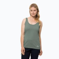Koszulka trekkingowa damska Jack Wolfskin Pack & Go Tank. Zielone koszulki damskie Jack Wolfskin, s, bez wzorów, bez kołnierzyka, bez ramiączek. Za 58.99 zł.