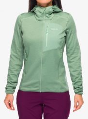 Bluza z kapturem damska Rab Ascendor Hoody. Zielone bluzy damskie RAB, s, bez wzorów, z materiału, z kapturem. Za 511.49 zł.