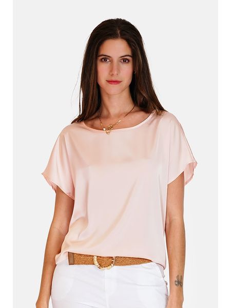 William de Faye Koszulka w kolorze jasnoróżowym rozmiar: 40. Różowe bluzki damskie William de Faye, bez wzorów, bez kołnierzyka, bez ramiączek. Za 65.85 zł.