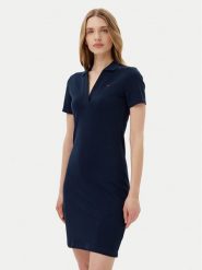Tommy Hilfiger Sukienka codzienna WW0WW42567 Granatowy Slim Fit. Niebieskie sukienki damskie Tommy Hilfiger, bez wzorów, z bawełny, bez ramiączek. Za 259.99 zł.