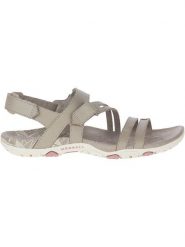 Merrell Skórzane sandały "Sandspur Rose Convert" w kolorze beżowym rozmiar: 41. Brązowe sandały damskie Merrell, bez wzorów, z otwartym noskiem, bez obcasa, bez zapięcia. Za 272.31 zł.