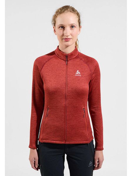 Odlo Kurtka polarowa "Tencia" w kolorze czerwonym rozmiar: XS. Czerwone kurtki sportowe damskie ODLO, xs, bez wzorów, z polaru, bez kaptura. Za 200.60 zł.