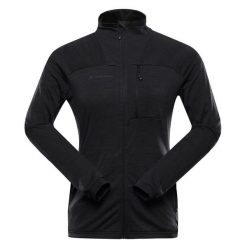 Bluza damska trekkingowa szybkoschnąca Alpine Pro Onneca 3. Czarne bluzy damskie Alpine Pro, bez wzorów, bez kaptura. W wyprzedaży za 229.00 zł.