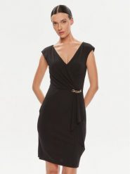 Rinascimento Sukienka koktajlowa CFC0019373002 Czarny Regular Fit. Czarne sukienki damskie Rinascimento, bez wzorów, z syntetyku, wizytowe, bez ramiączek. Za 359.99 zł.