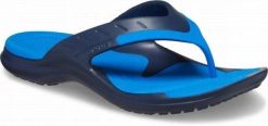 Japonki Dla Dorosłych Crocs Modi Sport Flip. Niebieskie klapki damskie Crocs, bez wzorów, z materiału, bez obcasa, bez zapięcia. Za 139.99 zł.