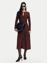 Desigual Sukienka codzienna Las Vegas 24WWVW56 Brązowy Regular Fit. Brązowe sukienki damskie Desigual, bez wzorów, z wiskozy, bez ramiączek. Za 269.99 zł.