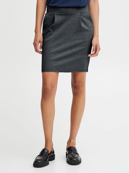 ICHI Spódnica mini 20105037 Szary Regular Fit. Szare spódnice damskie ICHI, xxl, bez wzorów, z syntetyku, mini. Za 79.99 zł.