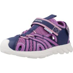 Sandały GEOX J SANDAL AIRADYUM GI Fioletowy. Fioletowe sandały damskie Geox, bez wzorów, z tkaniny, bez obcasa, bez zapięcia. Za 253.99 zł.