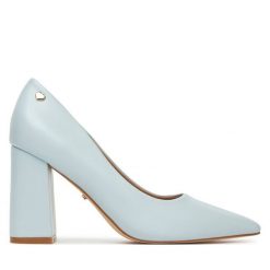 Czółenka DeeZee. Niebieskie czółenka damskie DeeZee, bez wzorów, bez obcasa. Za 139.99 zł.