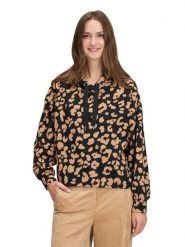BETTY & CO Bluza w kolorze czarno-jasnobrązowym rozmiar: L. Brązowe bluzy damskie Betty & Co, l, bez wzorów, z kapturem. Za 129.95 zł.