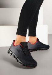 Czarno-Szare Buty Sportowe Sneakersy Ozdobione Cieniowaniem Hanetdane. Czarne obuwie sportowe casual damskie Born2be, z jeansu, bez zapięcia. Za 74.99 zł.
