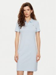 Tommy Hilfiger Sukienka codzienna WW0WW43228 Niebieski Slim Fit. Niebieskie sukienki damskie Tommy Hilfiger, bez wzorów, z bawełny, bez ramiączek. Za 329.99 zł.