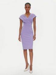 Rinascimento Sukienka koktajlowa CFC0122760003 Fioletowy Regular Fit. Fioletowe sukienki damskie Rinascimento, bez wzorów, z syntetyku, wizytowe, bez ramiączek. Za 319.99 zł.