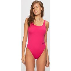 Calvin Klein Jeans - Strój kąpielowy. Czarne stroje jednoczęściowe Calvin Klein Jeans, bez wzorów, z elastanu. W wyprzedaży za 279.90 zł.