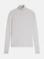 Just Cashmere Kaszmirowy golf w kolorze szarym rozmiar: L. Szare golfy damskie Just Cashmere, l, bez wzorów, z kaszmiru, bez ramiączek. Za 500.99 zł.