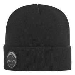 Bawełniana czapka MAJESTY Beanie. Czarne czapki damskie Majesty, na zimę, bez wzorów, z bawełny. W wyprzedaży za 55.49 zł.