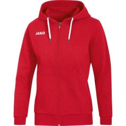 Kurtka Jako femme à capuche Base. Czerwone kurtki sportowe damskie JAKO, bez wzorów, z bawełny, z kapturem. Za 210.51 zł.