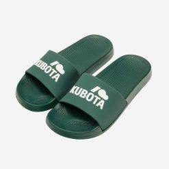 Second Life - Klapki Kubota Basic Ciemnozielone. Zielone klapki damskie Kubota, bez wzorów, z dresówki, bez obcasa, bez zapięcia. Za 62.98 zł.