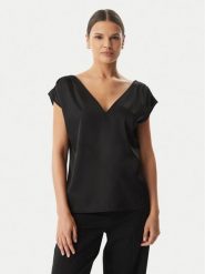 Rinascimento Bluzka CFC0020252002 Czarny Regular Fit. Czarne bluzki damskie Rinascimento, xs, bez wzorów, z syntetyku, bez kołnierzyka, bez ramiączek. Za 409.99 zł.