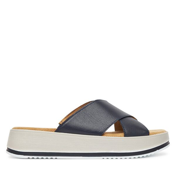 Klapki s.Oliver. Niebieskie klapki damskie S.Oliver, bez wzorów, bez obcasa, bez zapięcia. Za 169.99 zł.