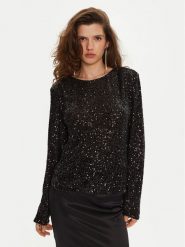 Bruuns Bazaar Bluzka Casi BBW4193 Czarny Regular Fit. Czarne bluzki damskie Bruuns Bazaar, m, bez wzorów, z syntetyku, bez kołnierzyka, bez ramiączek. Za 329.99 zł.