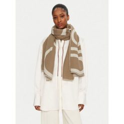 Szal Calvin Klein. Brązowe szaliki damskie Calvin Klein, bez wzorów. Za 269.99 zł.