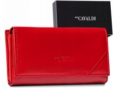 Portfel skórzany 4U Cavaldi RD-24-GCL czerwony. Czerwone portfele damskie 4U Cavaldi, bez wzorów, ze skóry. Za 67.99 zł.