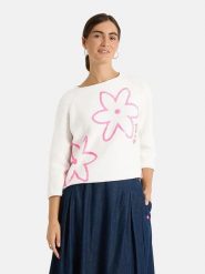 LIEBLINGSSTÜCK Sweter "Auri" w kolorze biało-jasnoróżowym rozmiar: 36. Białe swetry klasyczne damskie LIEBLINGSSTÜCK, z bawełny, bez kołnierzyka. Za 333.03 zł.