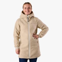 Bluza polarowa turystyka damska Swedemount Lofoten Pile Coat wodoodporna. Brązowe bluzy damskie SWEDEMOUNT, na zimę, bez wzorów, z polaru, bez kaptura. W wyprzedaży za 297.00 zł.