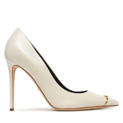Szpilki Elisabetta Franchi. Brązowe szpilki damskie Elisabetta Franchi, bez wzorów, bez obcasa, na szpilce, bez zapięcia. Za 1,499.00 zł.