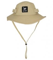 Czapka - UPF50 / wodoodporna - rozmiary S/M i L/XL (piaskowa). Brązowe czapki damskie SURF MONKEY, bez wzorów, z materiału. Za 179.95 zł.