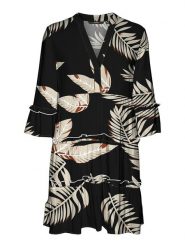 Vero Moda Sukienka w kolorze czarno-beżowym rozmiar: S. Brązowe sukienki damskie Vero Moda, bez wzorów, z wiskozy, bez ramiączek. Za 88.02 zł.