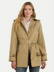 LAUREN RALPH LAUREN Trencz 297979525001 Beżowy Regular Fit. Brązowe płaszcze damskie Lauren Ralph Lauren, l, bez wzorów, z bawełny, bez kaptura. Za 789.99 zł.