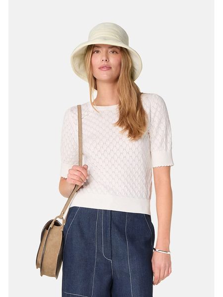 Rodier Sweter w kolorze kremowym rozmiar: L. Brązowe swetry klasyczne damskie Rodier, l, z kaszmiru, bez kołnierzyka. Za 226.24 zł.