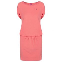 Damska sukienka pętelkowa Abvika w kolorze różowym. Czarne sukienki damskie LOOP, bez wzorów, sportowe, bez ramiączek. Za 159.99 zł.
