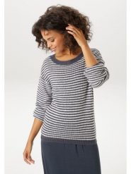 Aniston Sweter w kolorze granatowo-białym rozmiar: 40. Niebieskie swetry klasyczne damskie Aniston, ze splotem, bez kołnierzyka. Za 130.99 zł.