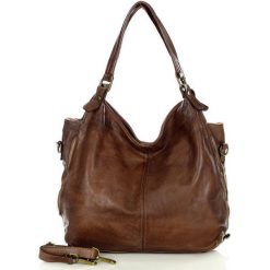 Miejski shopper czekoladowy MARCO MAZZINI v47j. Brązowe shopper bag bez wzorów, ze skóry, na ramię, bez dodatków. Za 489.25 zł.