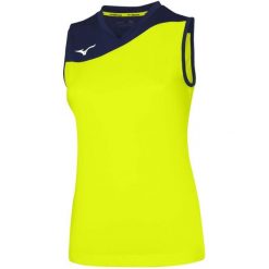 Koszulka damska Mizuno Authentic Myou. Niebieskie koszulki damskie Mizuno, bez wzorów, bez kołnierzyka, bez ramiączek. Za 133.50 zł.