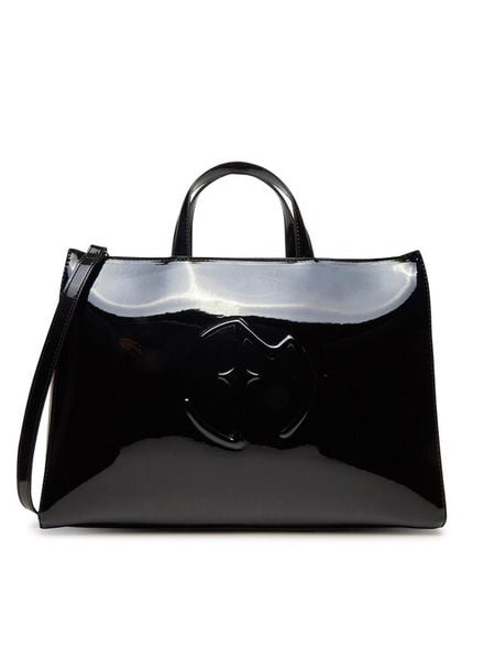 Eva Minge Torebka R-01 Czarny. Czarne torebki klasyczne damskie Eva Minge, z materiału, bez dodatków. Za 264.99 zł.