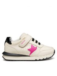 Geox Sneakersy J Fastics J56GZA 054AS C0404 S Écru. Buty sportowe dziewczęce Geox, bez wzorów, ze skóry, bez zapięcia. Za 169.99 zł.