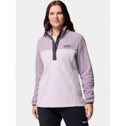 Sweter Damski Columbia Benton Springs 1/2 Snap II. Fioletowe swetry klasyczne damskie Columbia, z materiału, bez kołnierzyka. W wyprzedaży za 197.10 zł.