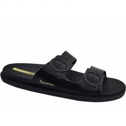 Klapki damskie Ipanema Follow Fem. Czarne klapki damskie Ipanema, bez wzorów, z materiału, bez obcasa, bez zapięcia. Za 192.00 zł.