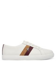 LAUREN RALPH LAUREN Sneakersy Janson II 802979187003 Biały. Białe obuwie sportowe damskie Lauren Ralph Lauren, ze skóry, bez zapięcia. Za 419.99 zł.