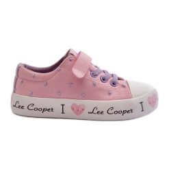 Trampki Dziewczęce Lee Cooper LCW-24-02-2160 Różowe. Czerwone trampki dziewczęce bez wzorów, z gumy, bez zapięcia. Za 182.49 zł.