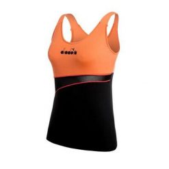Koszulka tenisowa damska bez rękawów Diadora L.Tank Icon. Brązowe koszulki damskie Diadora, l, bez wzorów, bez kołnierzyka, bez ramiączek. Za 169.00 zł.
