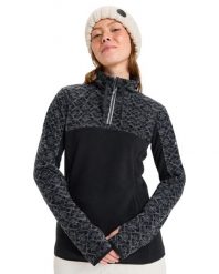 Bluza damska ROXY Sayna Half Zip. Czarne bluzy damskie Roxy, xs, bez wzorów, z materiału, bez kaptura. Za 229.99 zł.