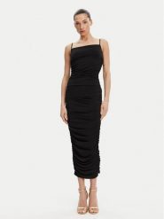 MICHAEL Michael Kors Sukienka koktajlowa MS582MIH6J Czarny Slim Fit. Czarne sukienki damskie MICHAEL Michael Kors, bez wzorów, z syntetyku, wizytowe, bez ramiączek. Za 679.99 zł.